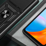 Xiaomi Redmi 13 4G Kılıf Magnetik Standlı Kamera Korumalı Zore Sürgülü Vega Kapak Siyah
