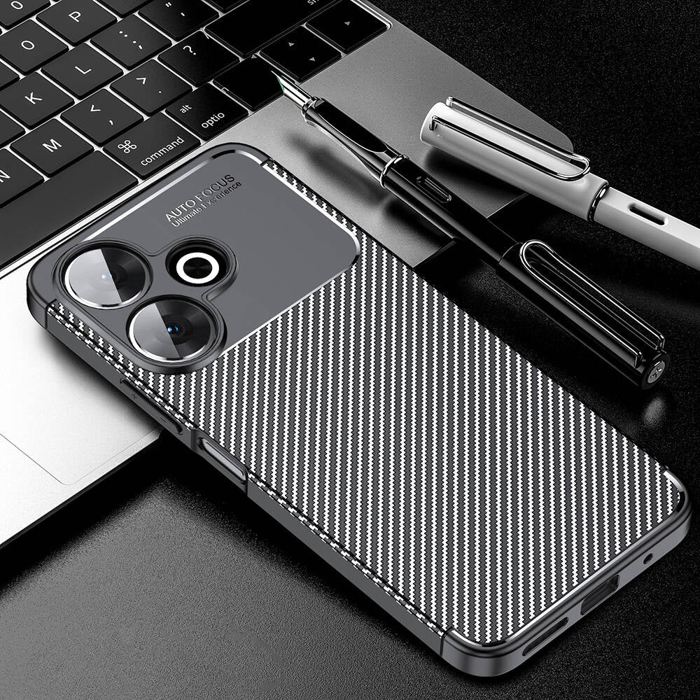 Xiaomi Redmi 13 4G Kılıf Zore Negro Silikon Kapak Siyah