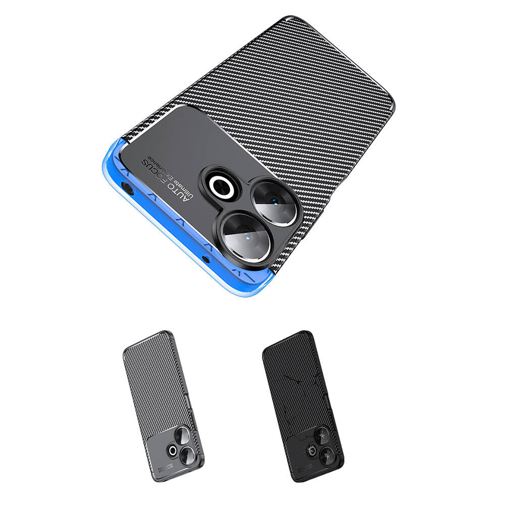 Xiaomi Redmi 13 4G Kılıf Zore Negro Silikon Kapak Siyah