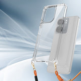 Xiaomi Redmi 13C Kılıf Airbagli Takılabilir Askı Aparatlı Zore Snap Silikon Kapak Şeffaf