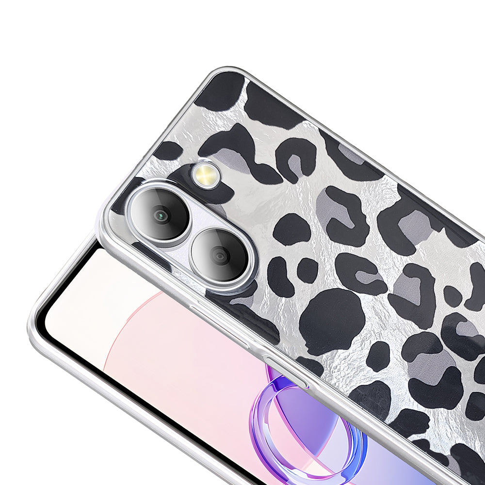Xiaomi Redmi 13C Kılıf Desenli Zore Mep Kapak Gold Leopar