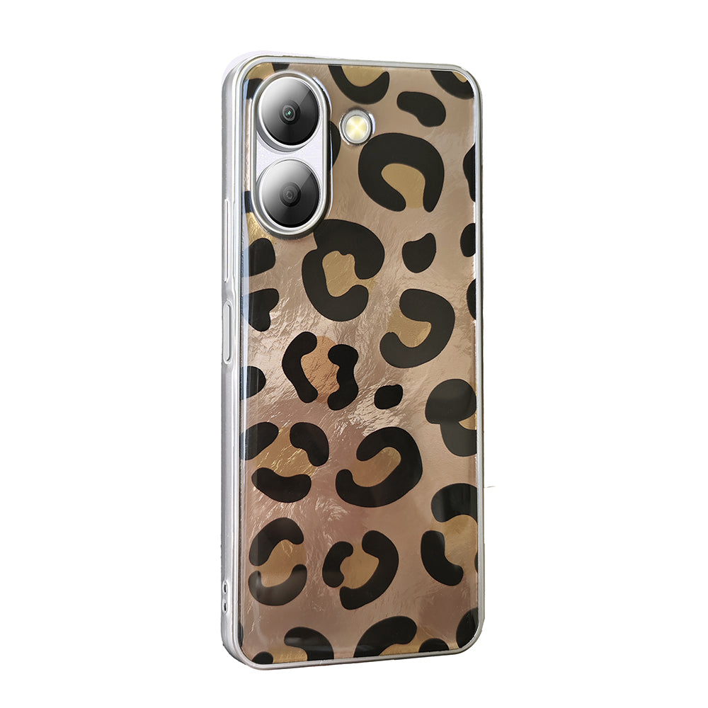 Xiaomi Redmi 13C Kılıf Desenli Zore Mep Kapak Gri Leopar