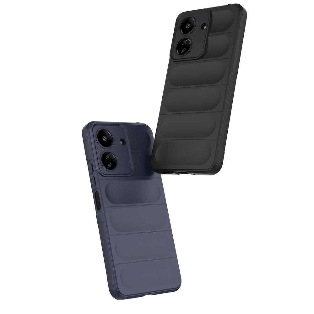 Xiaomi Redmi 13C Kılıf Esnek TPU Oyuklu Arka Yüzey Tasarımlı Zore Etnik Silikon Kapak Kırmızı