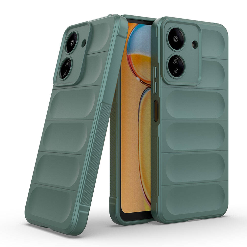 Xiaomi Redmi 13C Kılıf Esnek TPU Oyuklu Arka Yüzey Tasarımlı Zore Etnik Silikon Kapak Lacivert