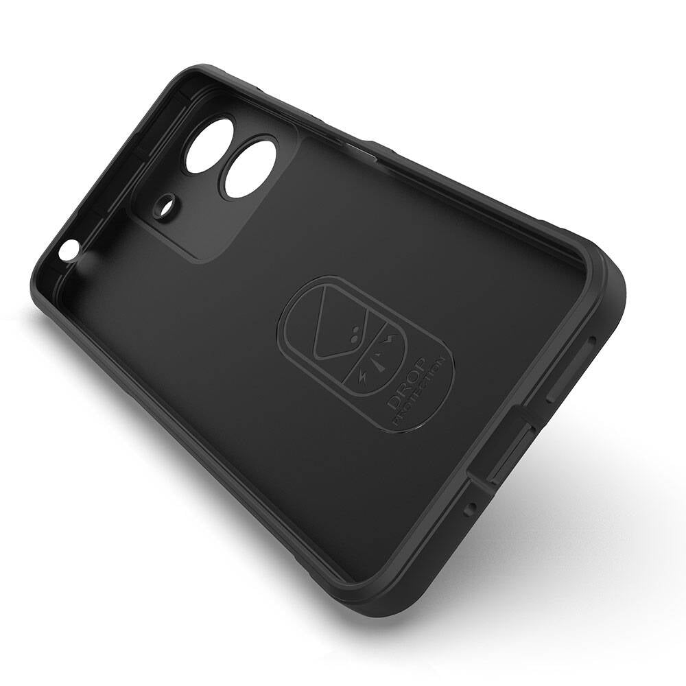 Xiaomi Redmi 13C Kılıf Esnek TPU Oyuklu Arka Yüzey Tasarımlı Zore Etnik Silikon Kapak Siyah