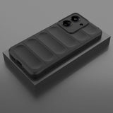 Xiaomi Redmi 13C Kılıf Esnek TPU Oyuklu Arka Yüzey Tasarımlı Zore Etnik Silikon Kapak Kırmızı