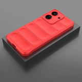 Xiaomi Redmi 13C Kılıf Esnek TPU Oyuklu Arka Yüzey Tasarımlı Zore Etnik Silikon Kapak Koyu Yeşil