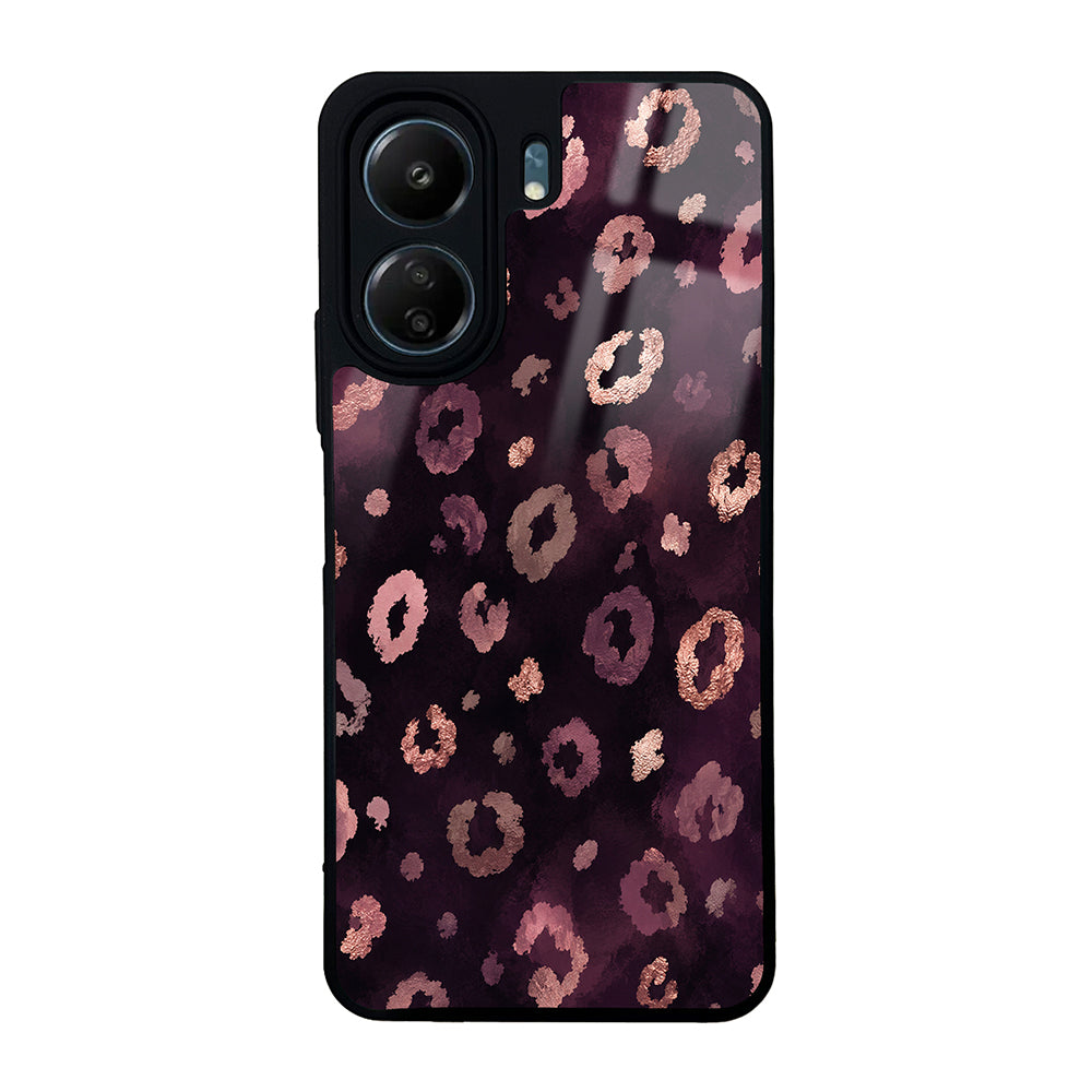 Xiaomi Redmi 13C Kılıf Kamera Korumalı Desenli Zore Lusi Kapak Pembe Leopar