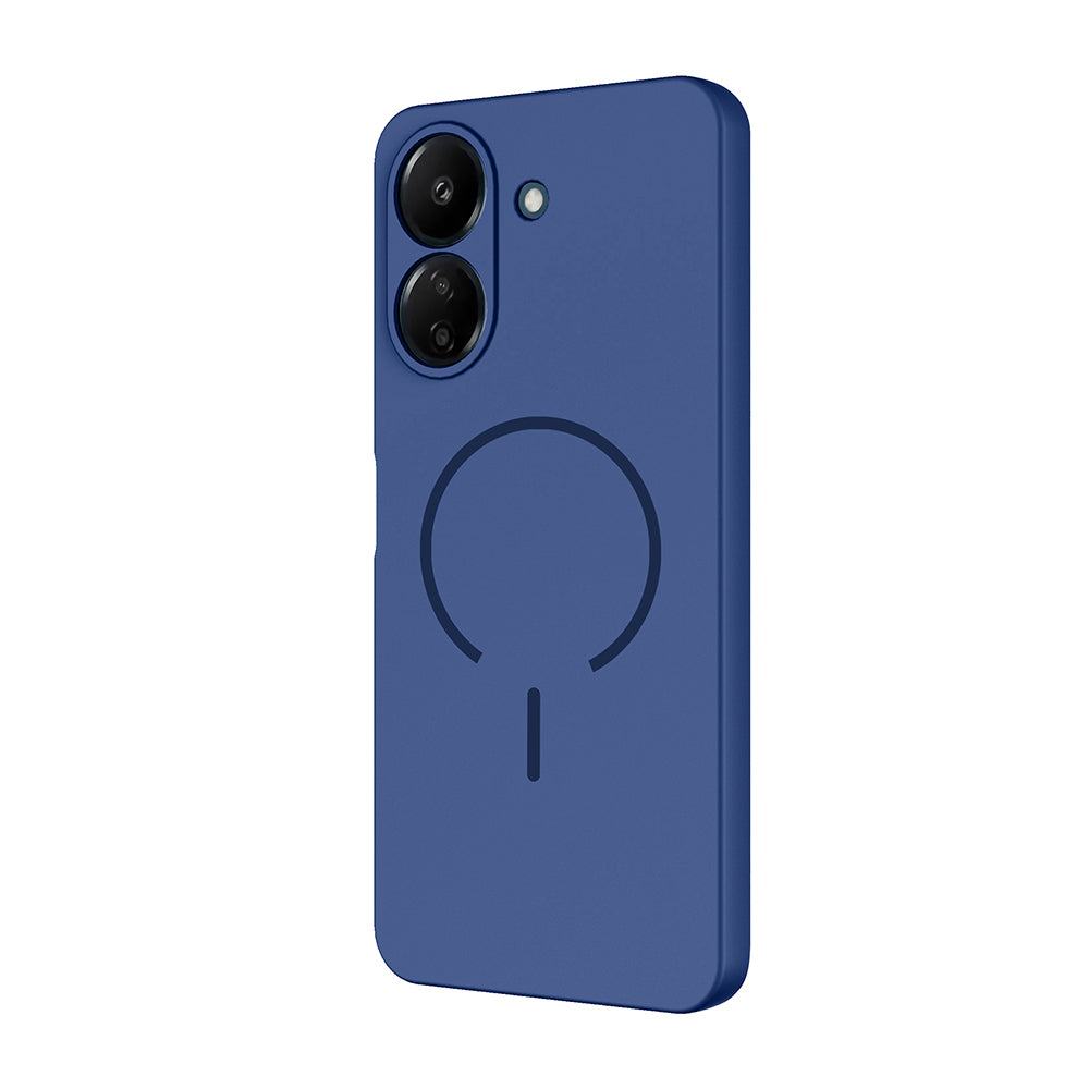 Xiaomi Redmi 13C Kılıf M-safe Şarj Özellikli Zore Meta Kapak Titanyum-Gri