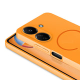 Xiaomi Redmi 13C Kılıf M-safe Şarj Özellikli Zore Meta Kapak Rose Pembe