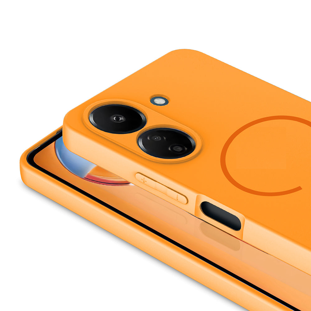 Xiaomi Redmi 13C Kılıf M-safe Şarj Özellikli Zore Meta Kapak Mürdüm