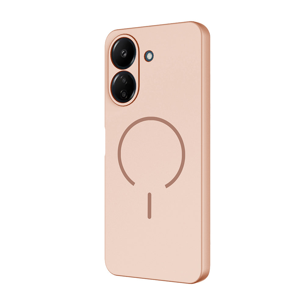 Xiaomi Redmi 13C Kılıf M-safe Şarj Özellikli Zore Meta Kapak Mürdüm