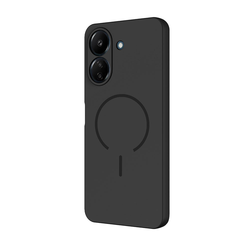 Xiaomi Redmi 13C Kılıf M-safe Şarj Özellikli Zore Meta Kapak Mürdüm