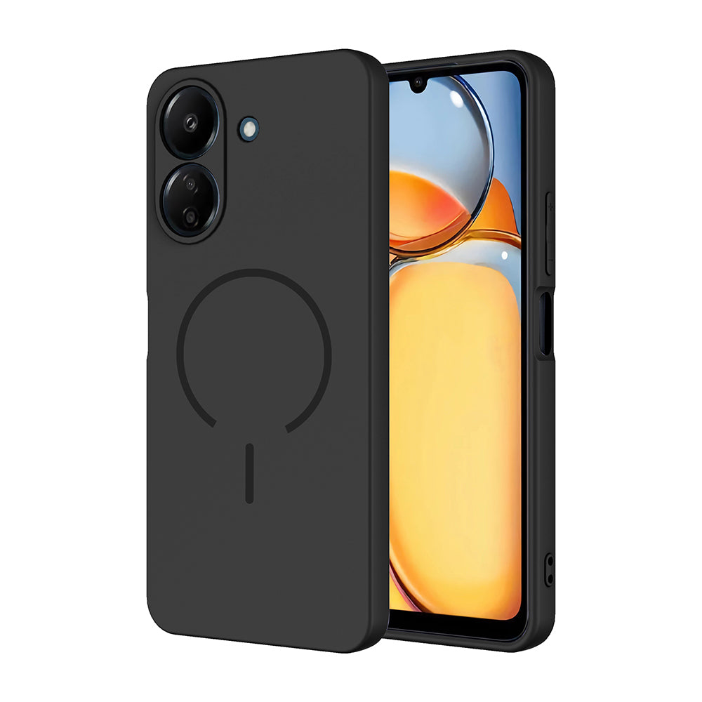 Xiaomi Redmi 13C Kılıf M-safe Şarj Özellikli Zore Meta Kapak Siyah