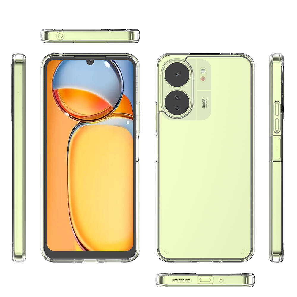 Xiaomi Redmi 13C Kılıf Zore Coss Kapak Renksiz