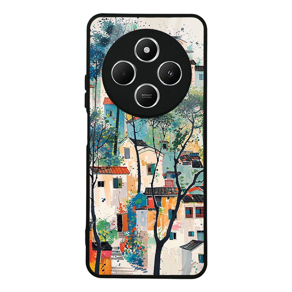 Xiaomi Redmi 14C 4G Kılıf Kamera Korumalı Desenli Lusi Kapak Evler