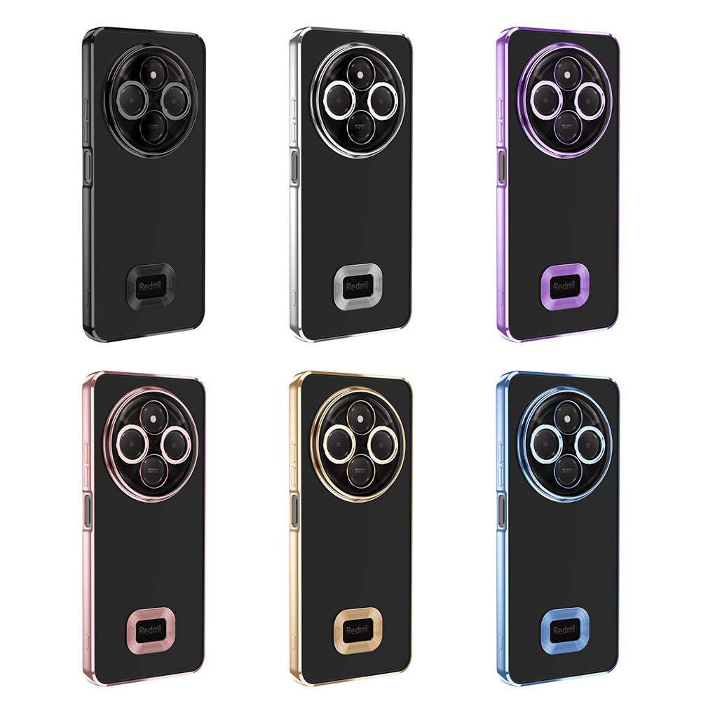 Xiaomi Redmi 14C 4G Kılıf Kamera Korumalı Logo Gösteren Zore Omega Kapak Derin Mor