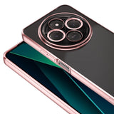 Xiaomi Redmi 14C 4G Kılıf Kamera Korumalı Logo Gösteren Zore Omega Kapak Rose Gold