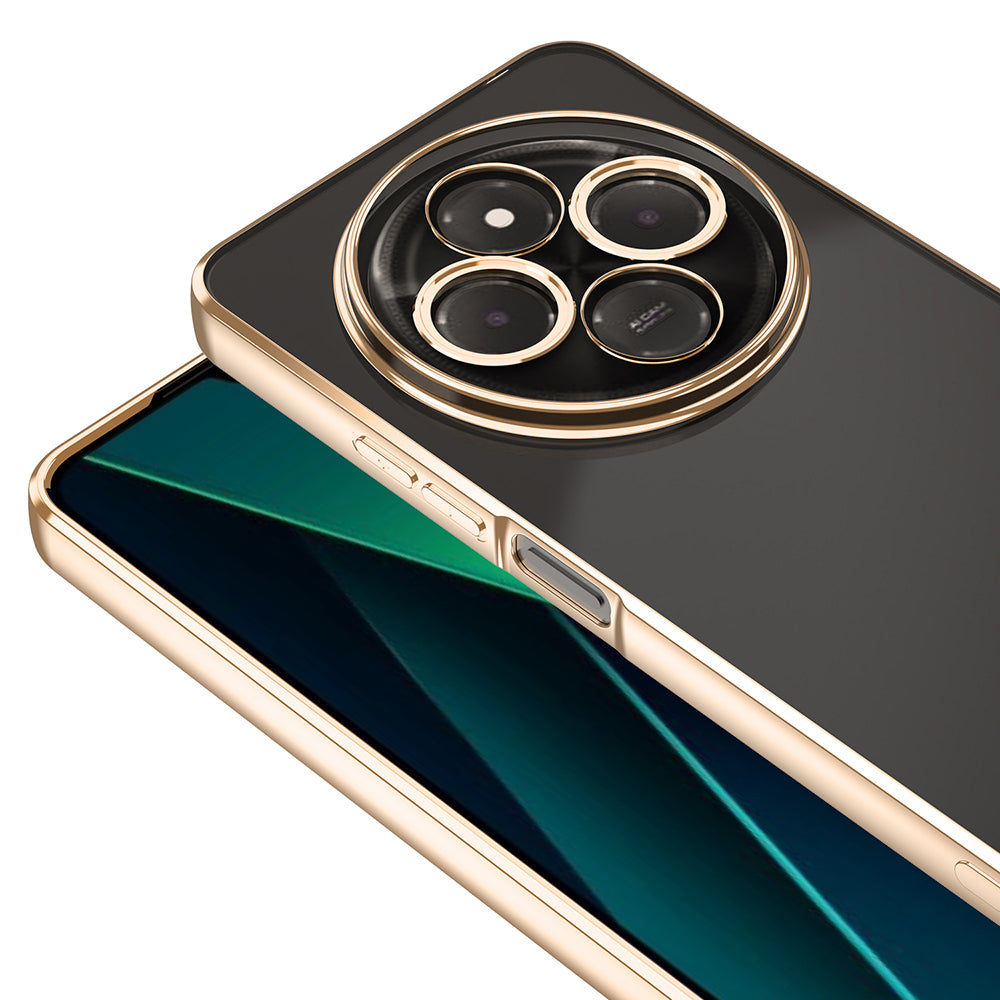 Xiaomi Redmi 14C 4G Kılıf Kamera Korumalı Logo Gösteren Zore Omega Kapak Mavi