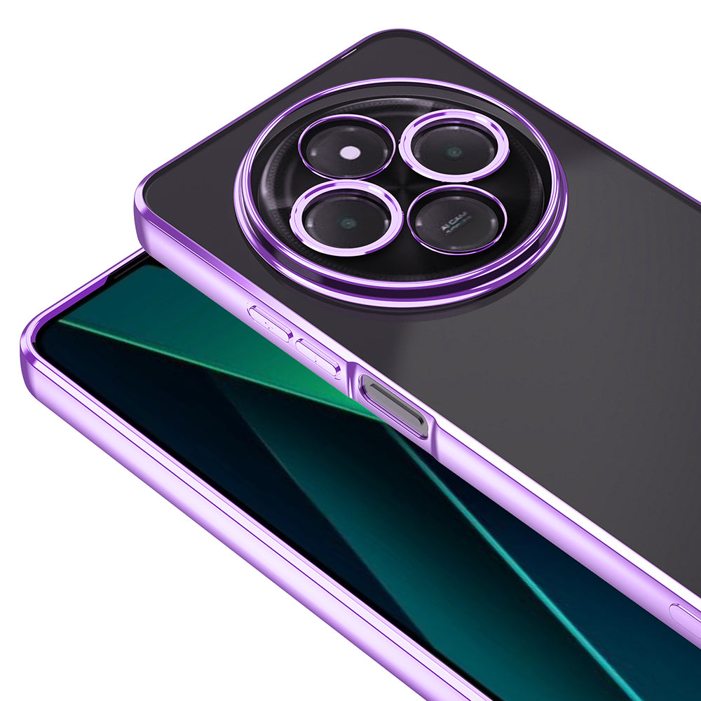 Xiaomi Redmi 14C 4G Kılıf Kamera Korumalı Logo Gösteren Zore Omega Kapak Derin Mor