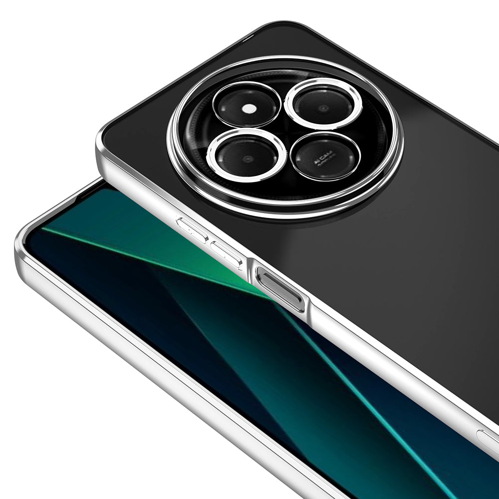 Xiaomi Redmi 14C 4G Kılıf Kamera Korumalı Logo Gösteren Zore Omega Kapak Mavi
