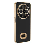 Xiaomi Redmi 14C 4G Kılıf Kamera Korumalı Logo Gösteren Zore Omega Kapak Gold