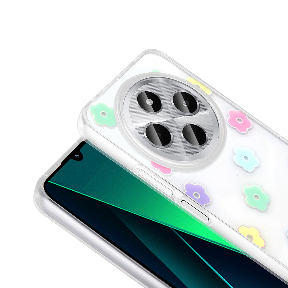 Xiaomi Redmi 14C 4G Kılıf Şeffaf Figürlü Zore Folk Sert Kapak Sevimli Köpek