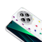 Xiaomi Redmi 14C 4G Kılıf Şeffaf Figürlü Zore Folk Sert Kapak Papatya