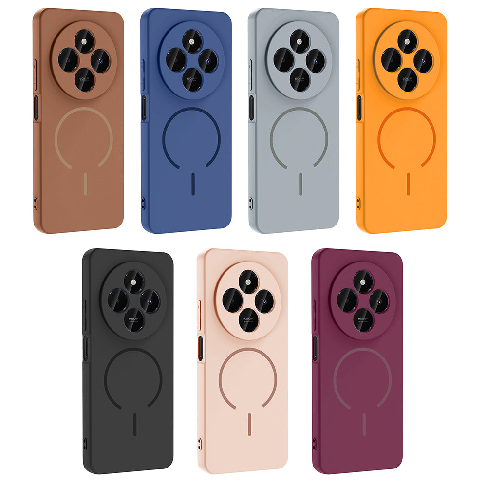Xiaomi Redmi 14C Kılıf M-safe Şarj Özellikli Zore Meta Kapak Titanyum-Gri