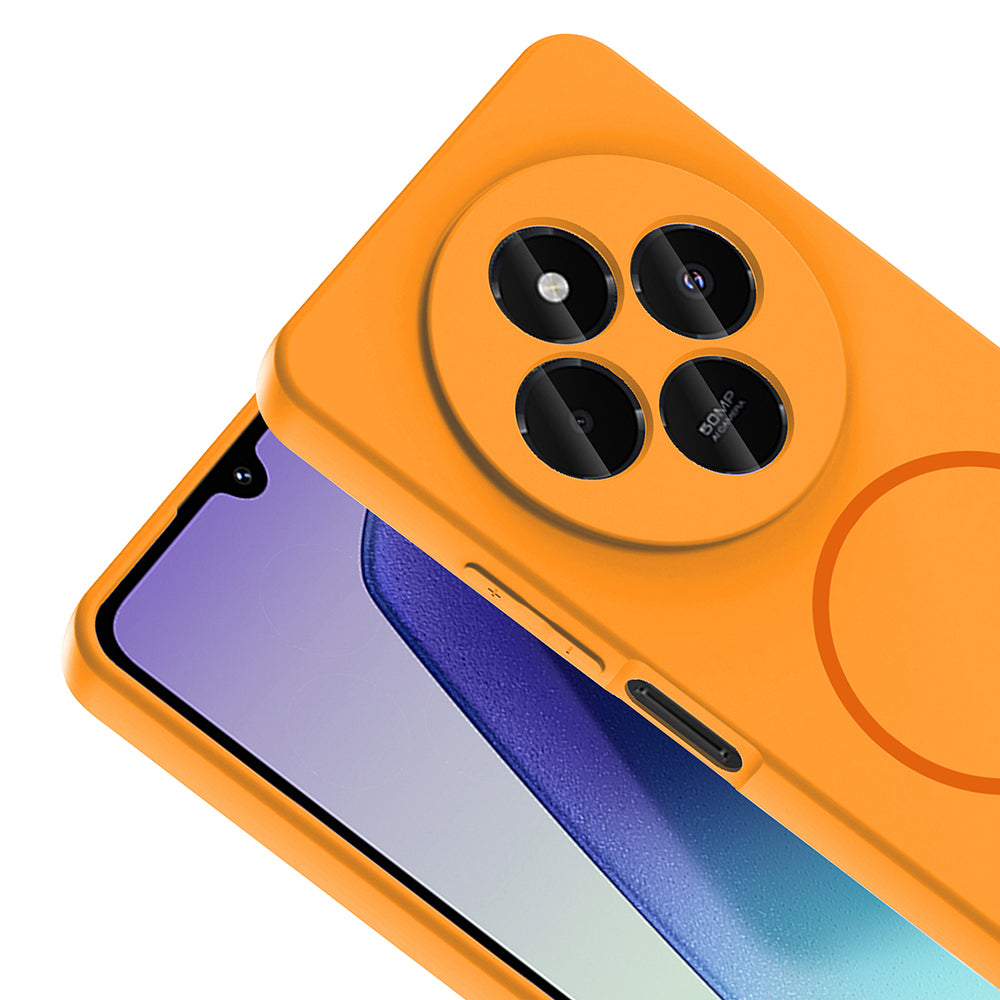 Xiaomi Redmi 14C Kılıf M-safe Şarj Özellikli Zore Meta Kapak Kahverengi