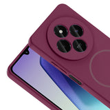 Xiaomi Redmi 14C Kılıf M-safe Şarj Özellikli Zore Meta Kapak Mürdüm