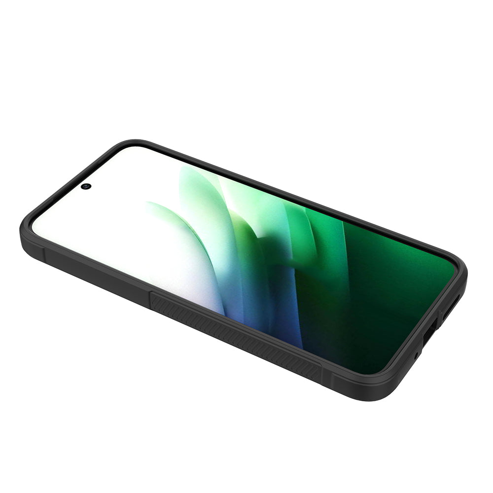 Xiaomi Redmi 15 Kılıf Esnek TPU Oyuklu Arka Yüzey Tasarımlı Zore Etnik Silikon Kapak Lacivert