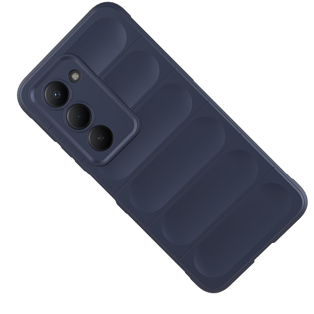 Xiaomi Redmi 15 Kılıf Esnek TPU Oyuklu Arka Yüzey Tasarımlı Zore Etnik Silikon Kapak Koyu Yeşil