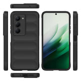 Xiaomi Redmi 15 Kılıf Esnek TPU Oyuklu Arka Yüzey Tasarımlı Zore Etnik Silikon Kapak Koyu Yeşil