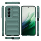 Xiaomi Redmi 15 Kılıf Esnek TPU Oyuklu Arka Yüzey Tasarımlı Zore Etnik Silikon Kapak Koyu Yeşil