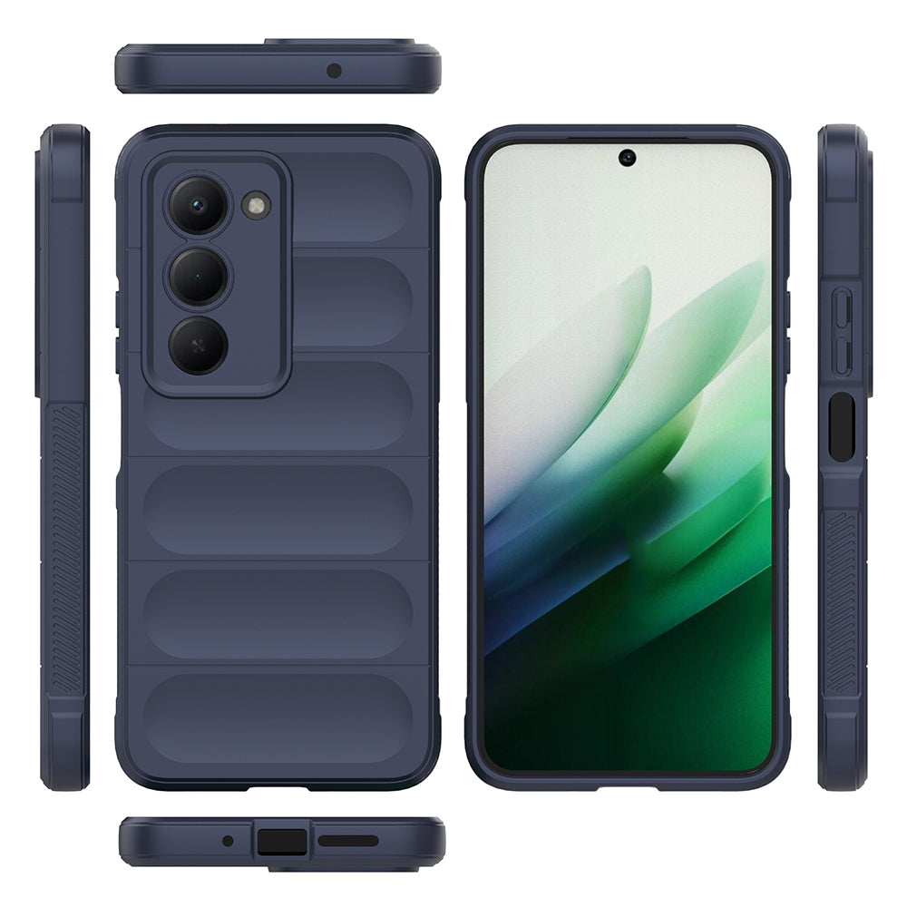 Xiaomi Redmi 15 Kılıf Esnek TPU Oyuklu Arka Yüzey Tasarımlı Zore Etnik Silikon Kapak Siyah