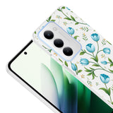 Xiaomi Redmi 15 Kılıf Kamera Korumalı Desenli Zore Klip Kapak Mavi Lale