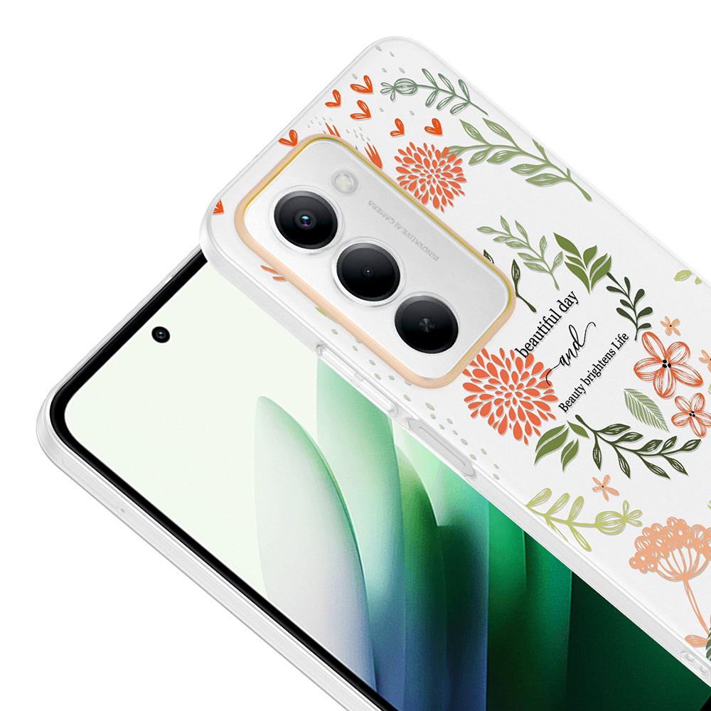 Xiaomi Redmi 15 Kılıf Kamera Korumalı Desenli Zore Klip Kapak Beautiful