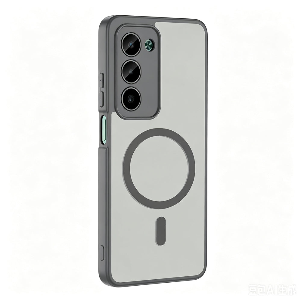 Xiaomi Redmi 15 Kılıf M-safe Şarj Özellikli Zore Babet Kapak Gri