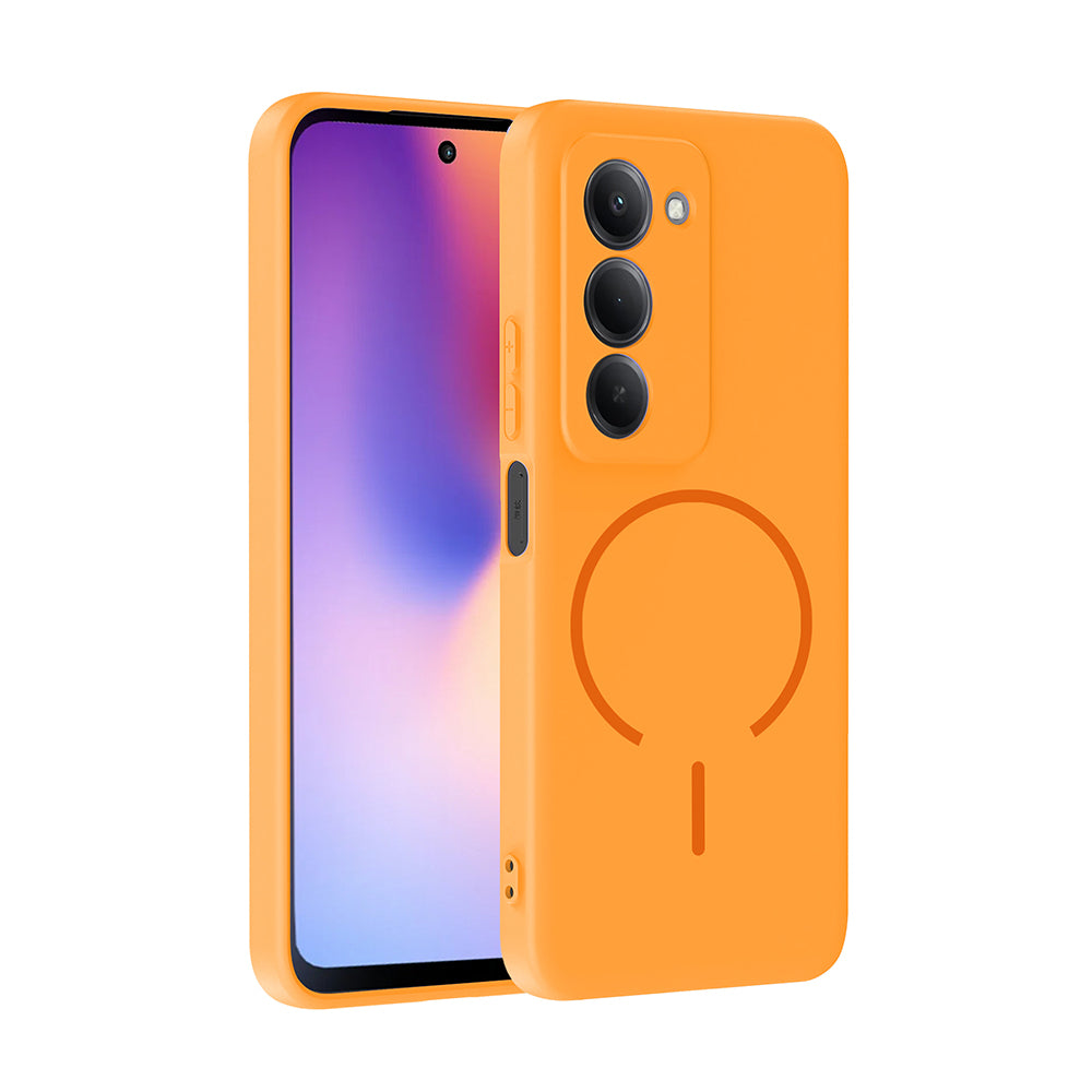 Xiaomi Redmi 15 Kılıf M-safe Şarj Özellikli Zore Meta Kapak Rose Pembe