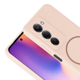 Xiaomi Redmi 15 Kılıf M-safe Şarj Özellikli Zore Meta Kapak Rose Pembe
