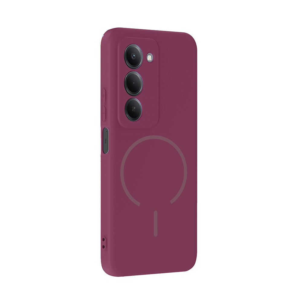 Xiaomi Redmi 15 Kılıf M-safe Şarj Özellikli Zore Meta Kapak Rose Pembe