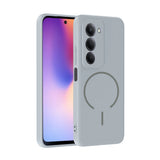 Xiaomi Redmi 15 Kılıf M-safe Şarj Özellikli Zore Meta Kapak Titanyum-Gri