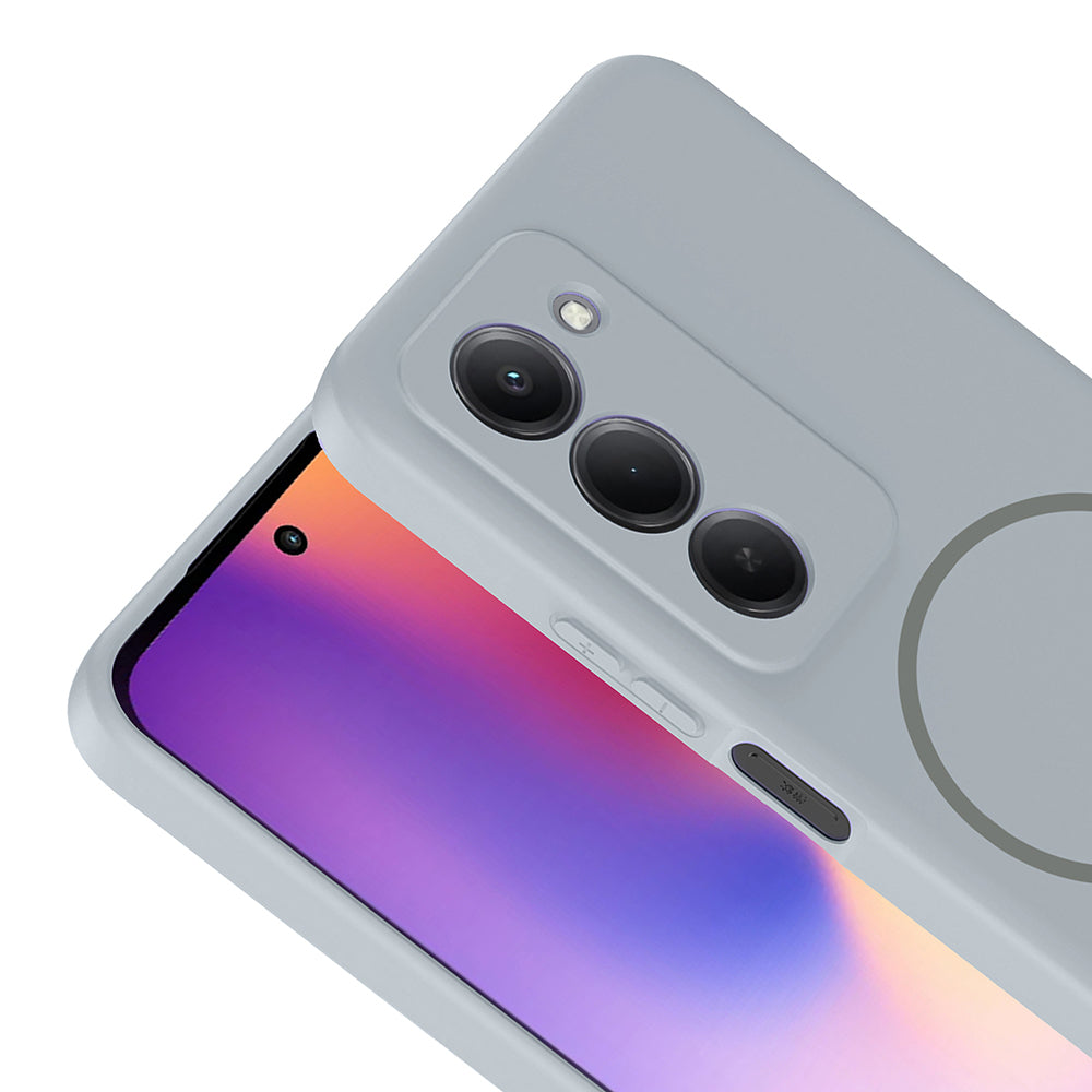 Xiaomi Redmi 15 Kılıf M-safe Şarj Özellikli Zore Meta Kapak Turuncu