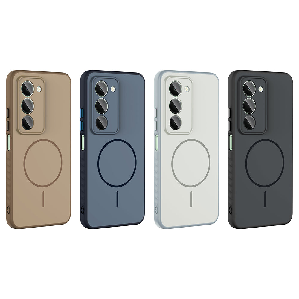 Xiaomi Redmi 15 Kılıf M-safe Şarj Özellikli Zore Tea Kapak Siyah