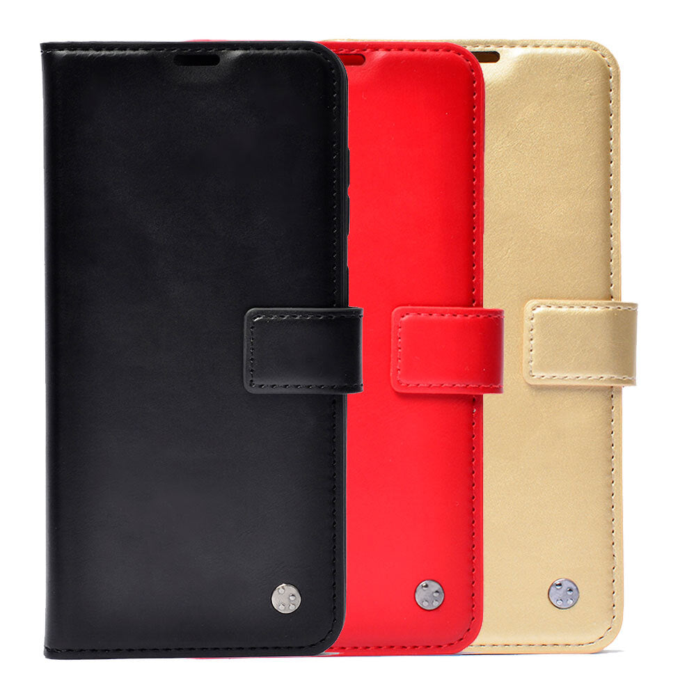 Xiaomi Redmi 15 Kılıf Zore Kar Deluxe Kapaklı Kılıf Kırmızı