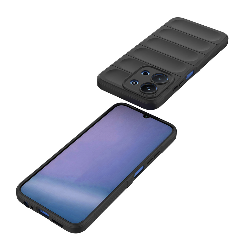 Xiaomi Redmi 15C 4G Kılıf Esnek TPU Oyuklu Arka Yüzey Tasarımlı Zore Etnik Silikon Kapak Lacivert