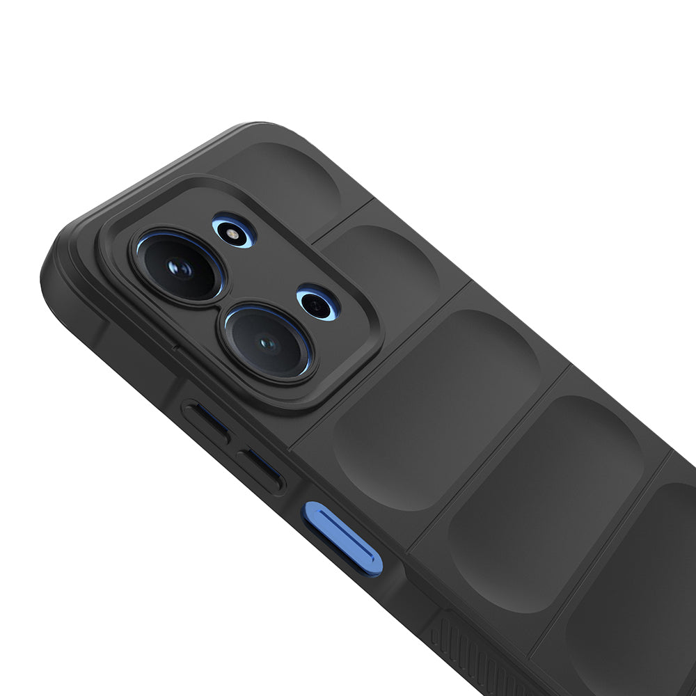 Xiaomi Redmi 15C 4G Kılıf Esnek TPU Oyuklu Arka Yüzey Tasarımlı Zore Etnik Silikon Kapak Lacivert