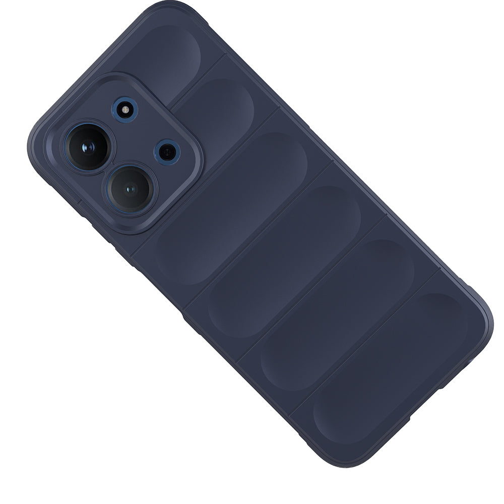 Xiaomi Redmi 15C 4G Kılıf Esnek TPU Oyuklu Arka Yüzey Tasarımlı Zore Etnik Silikon Kapak Lacivert