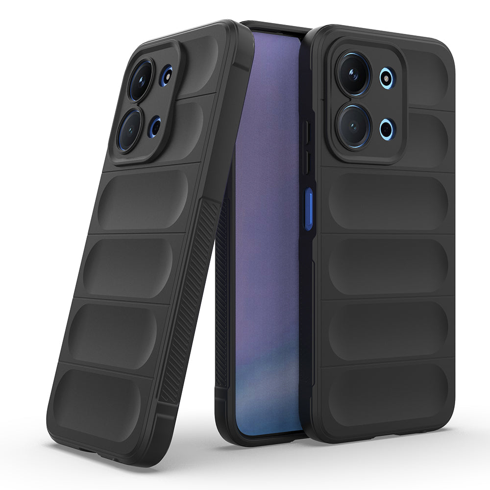 Xiaomi Redmi 15C 4G Kılıf Esnek TPU Oyuklu Arka Yüzey Tasarımlı Zore Etnik Silikon Kapak Siyah